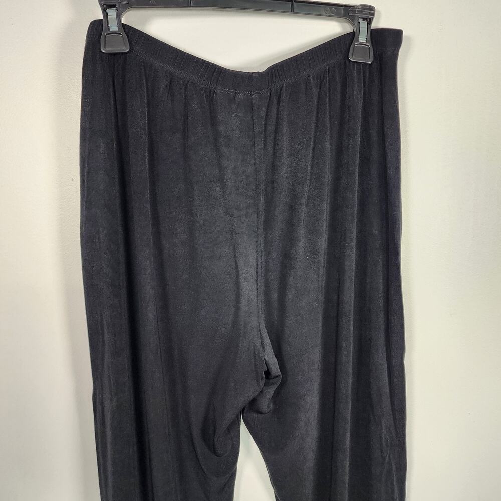 Chicos Travelers Womens Pants Straight L Short Black Slinky Knit Pull On Stretch - Picture 5 of 8